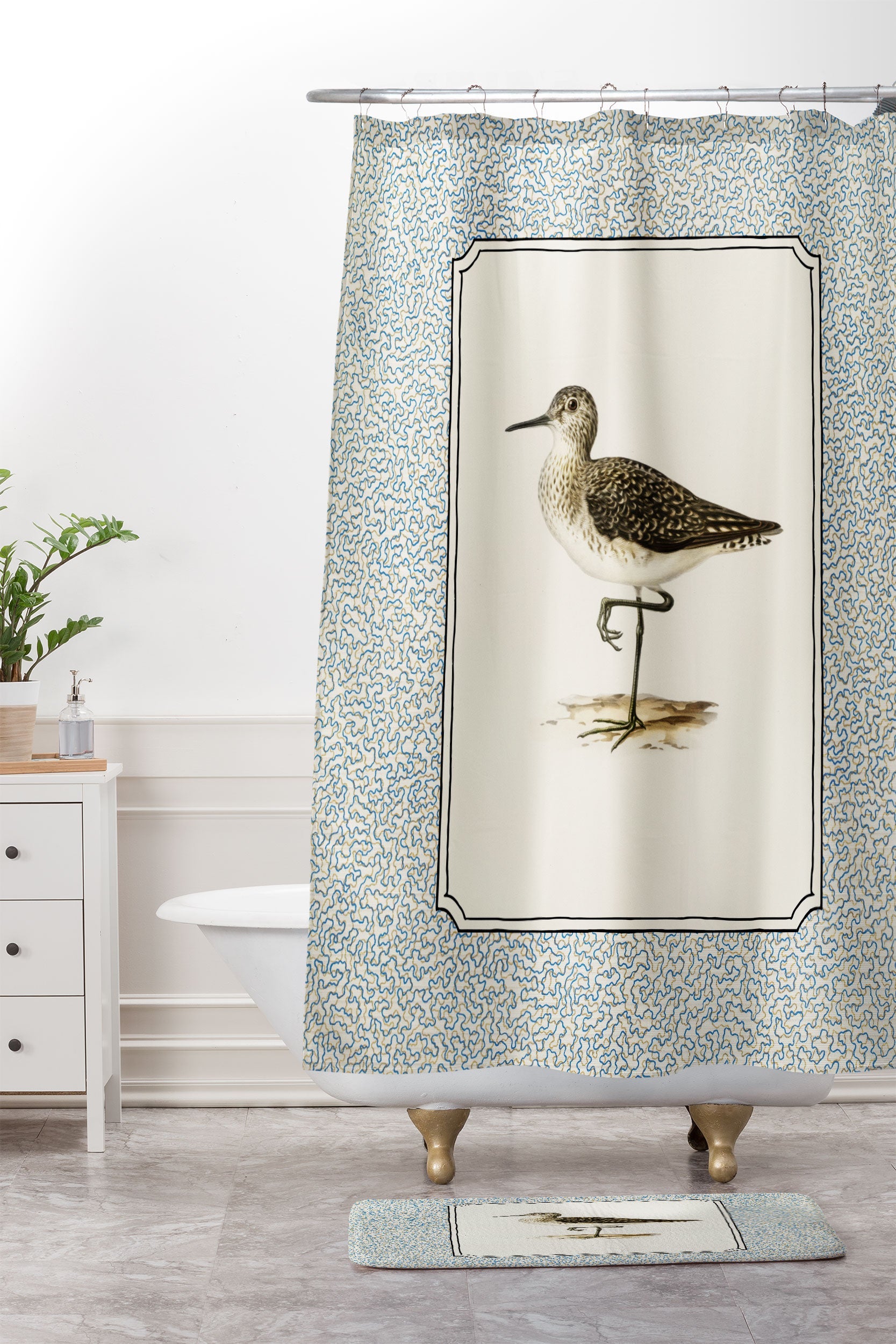 Oh Fine! Art Balancing Sandpiper Memory Foam Bath Mat