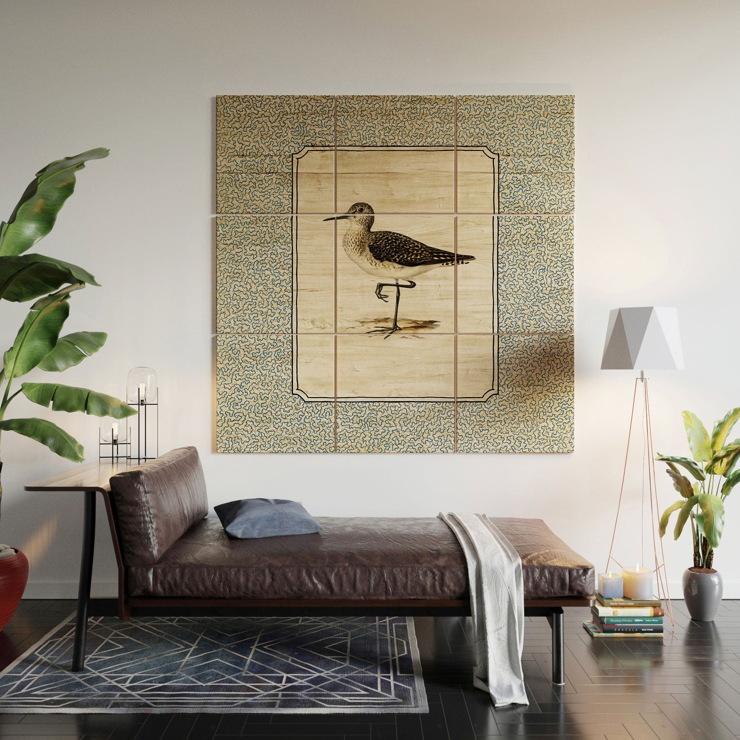 Oh Fine! Art Balancing Sandpiper Wood Wall Mural