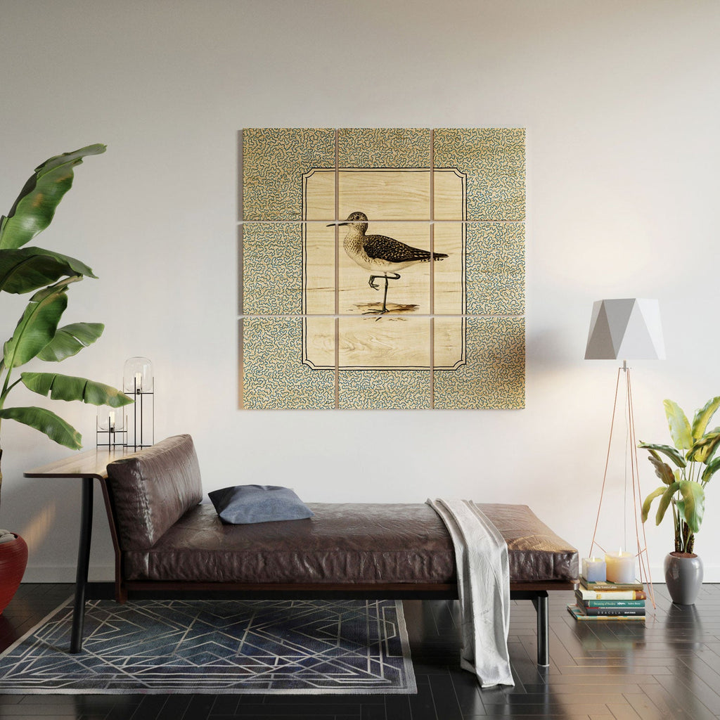 Oh Fine! Art Balancing Sandpiper Wood Wall Mural
