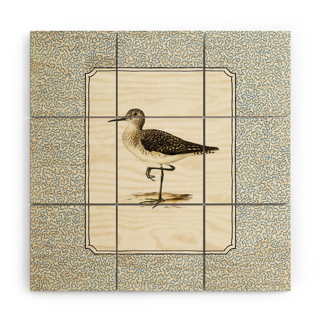 Oh Fine! Art Balancing Sandpiper Wood Wall Mural