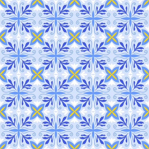 Design by Spark Dolce Vita Flourish Tile Shower Curtain