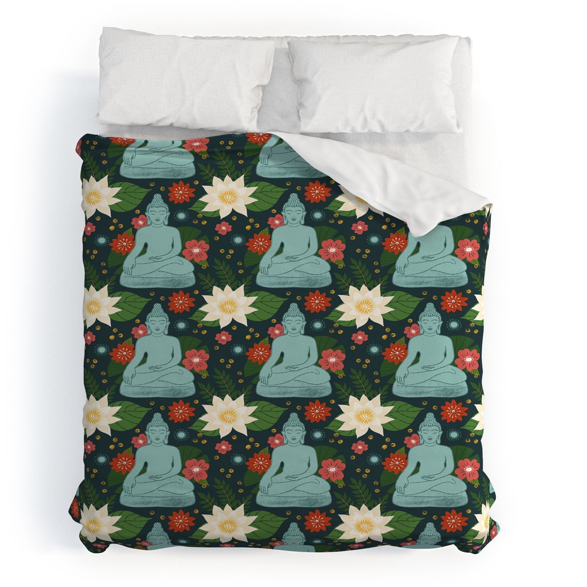 Design by Spark Meditating Lotus Buddha Duvet Cover