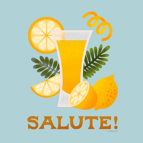 Jessica Molina Limoncello Cocktail Shower Curtain