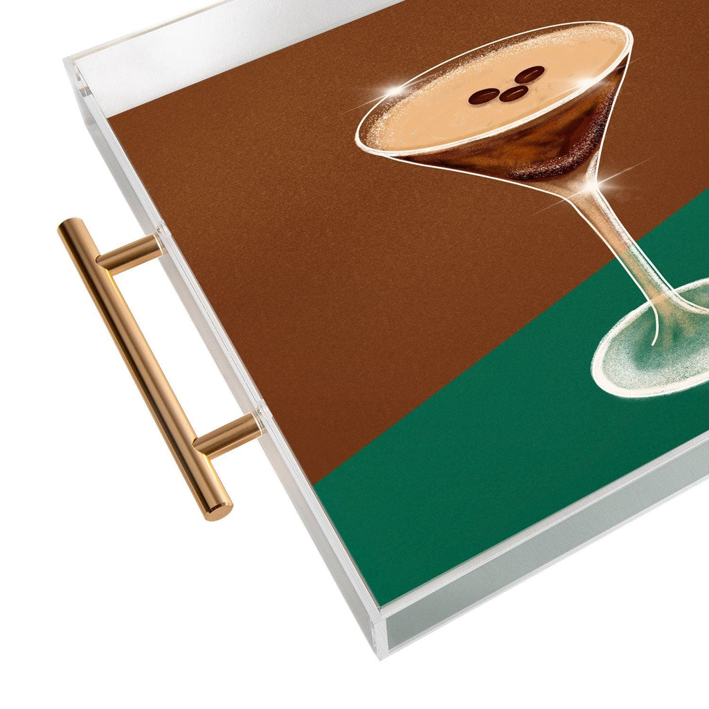 Design by Spark Expresso Martini Coffee Beans Acrylic Tray