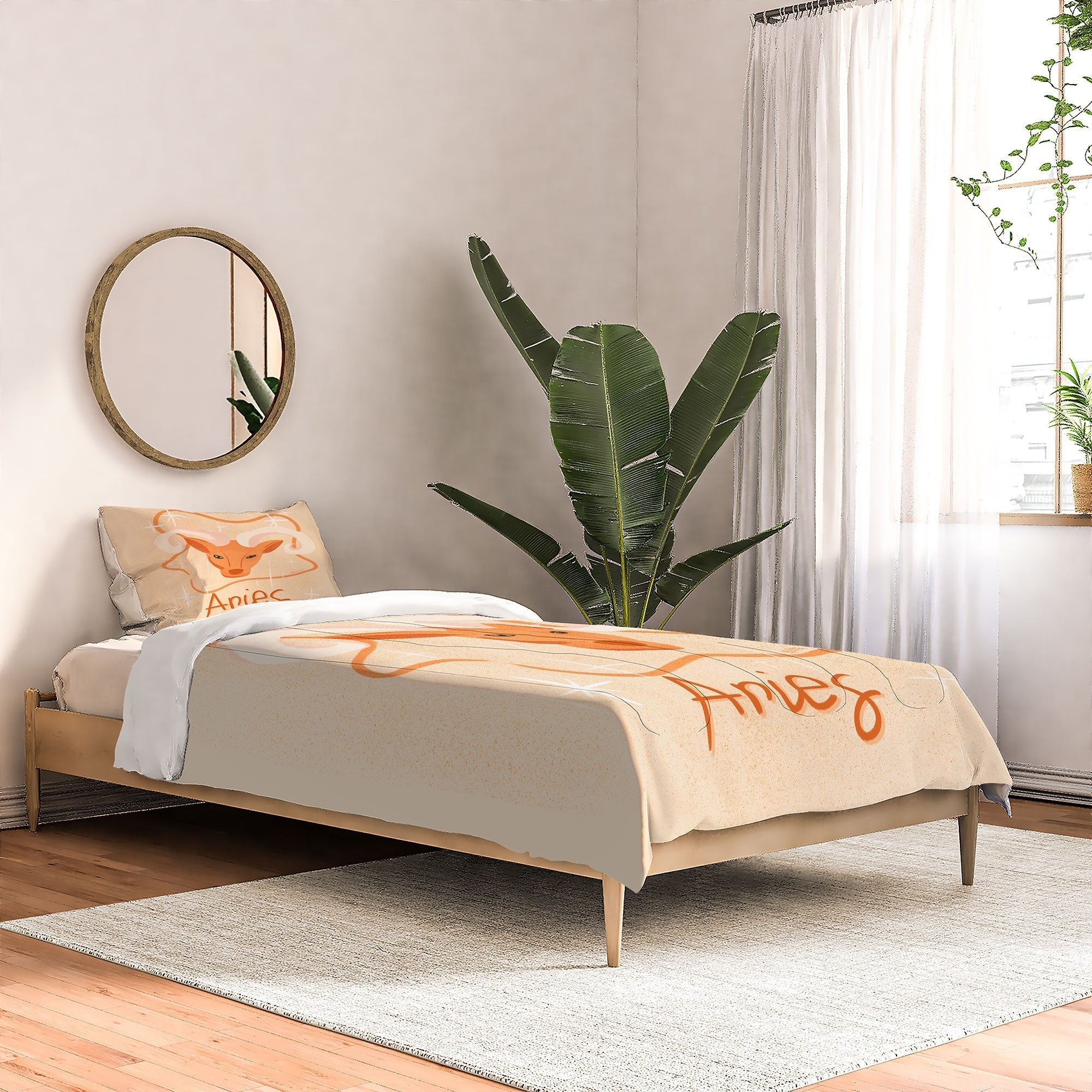 Little Om Zodiac Signs Aries Comforter