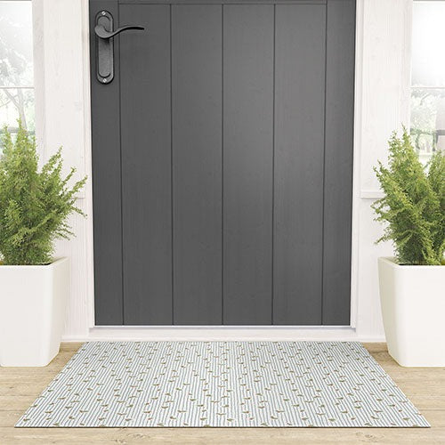 CoastL Studio Hand Drawn Holly Stripe Welcome Mat