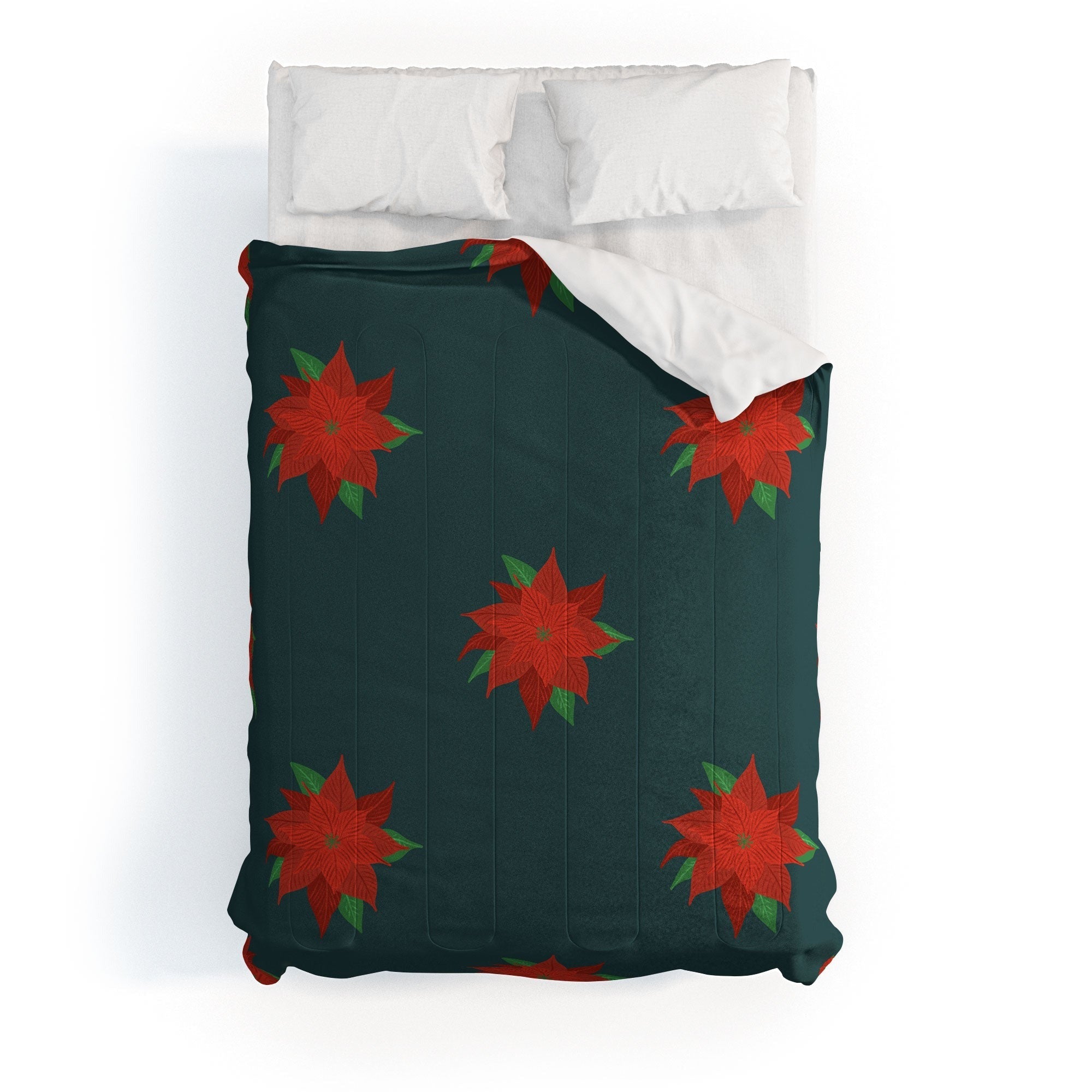 Design by Spark Poinsettia Florals Comforter