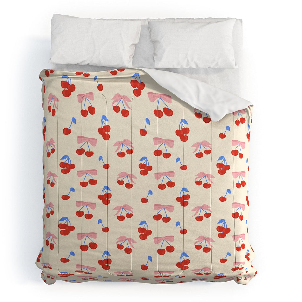 Design by Spark Cherries And Ribbons Comforter