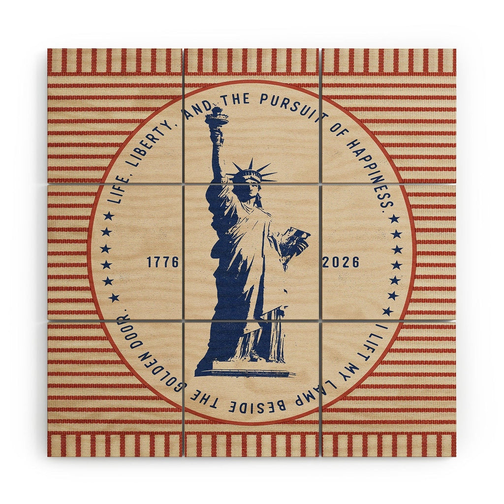 DENY Designs Life Liberty Wood Wall Mural