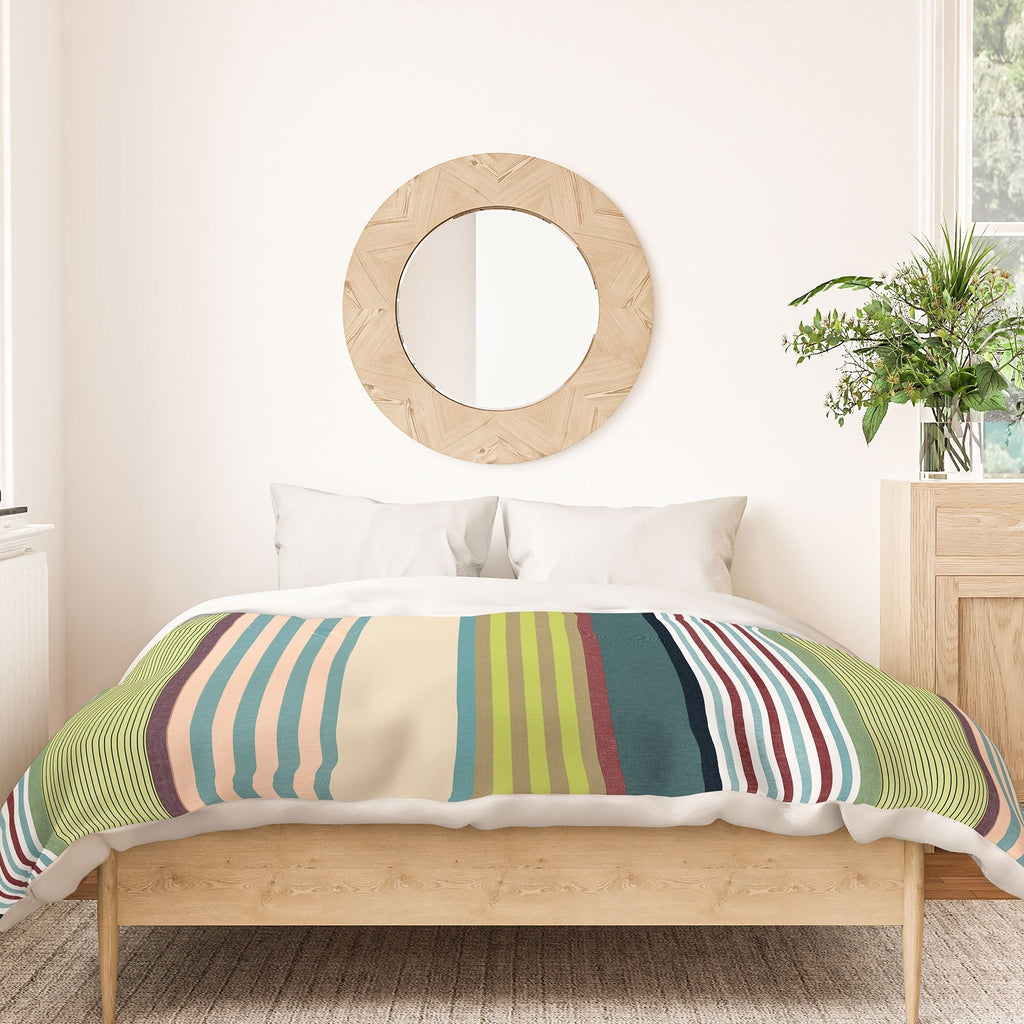 Marta Barragan Camarasa Colorful Stripe Delight Duvet Cover