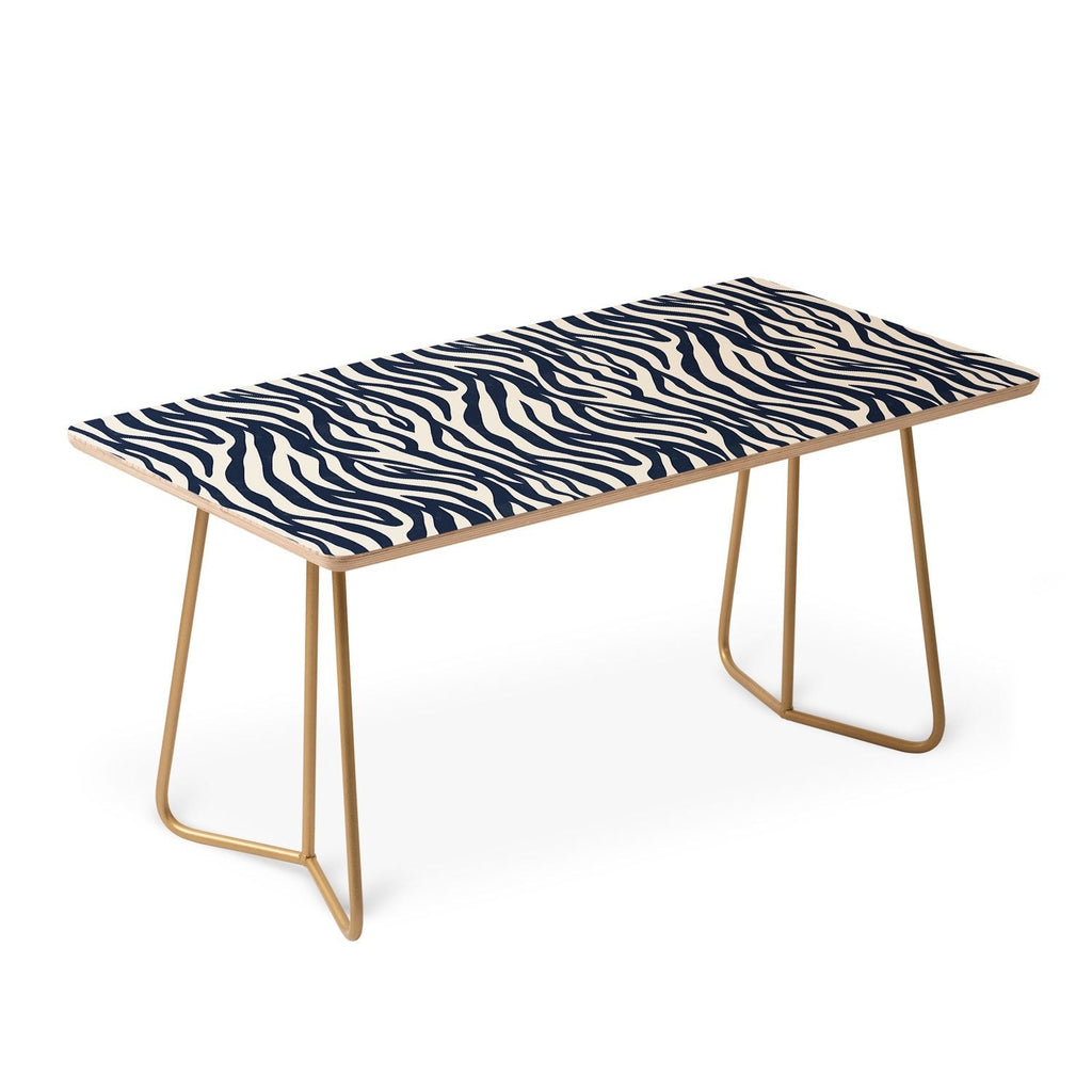 Avenie BR Navy Tiger Stripes Coffee Table