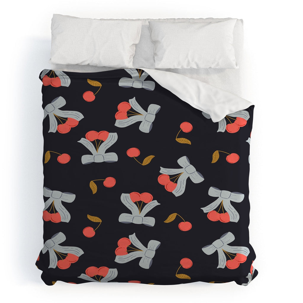 Jennifer Labre Cherries and Bows Duvet Cover