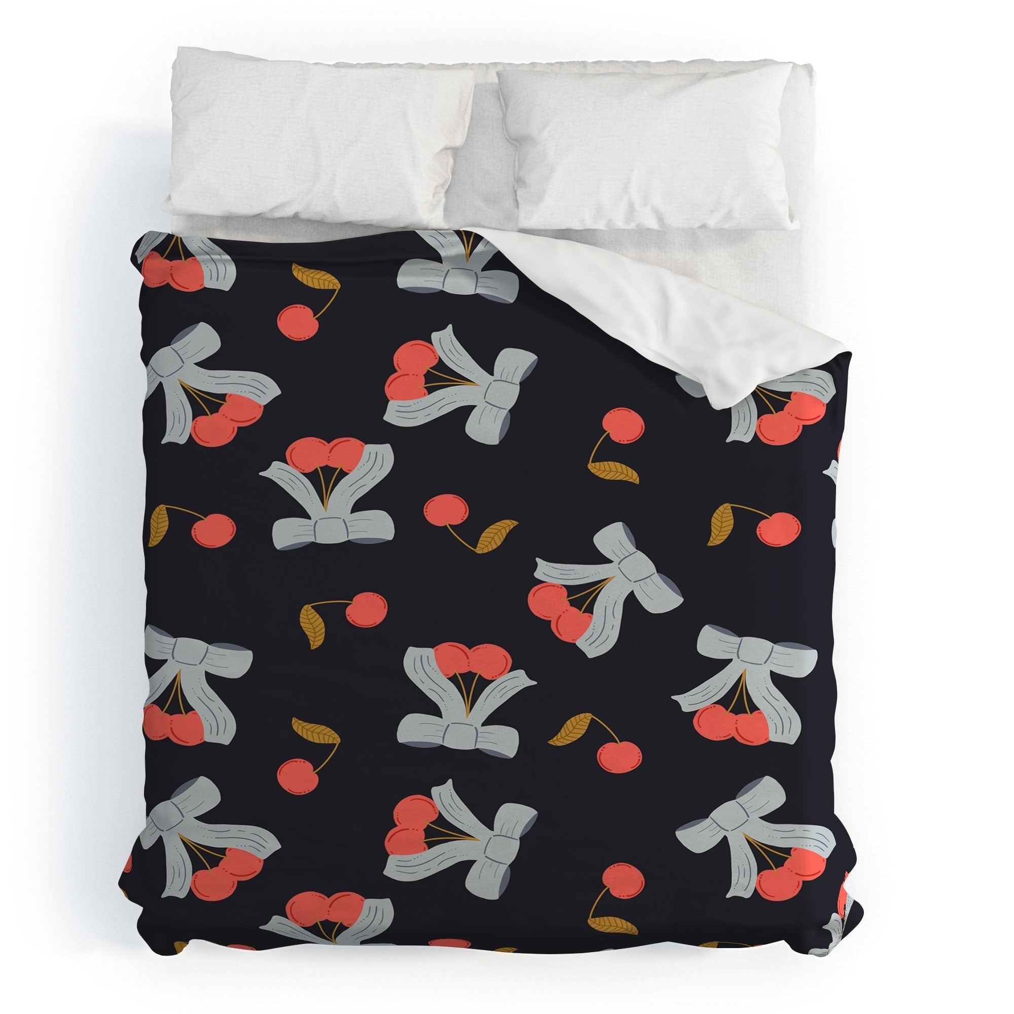 Jennifer Labre Cherries and Bows Duvet Cover