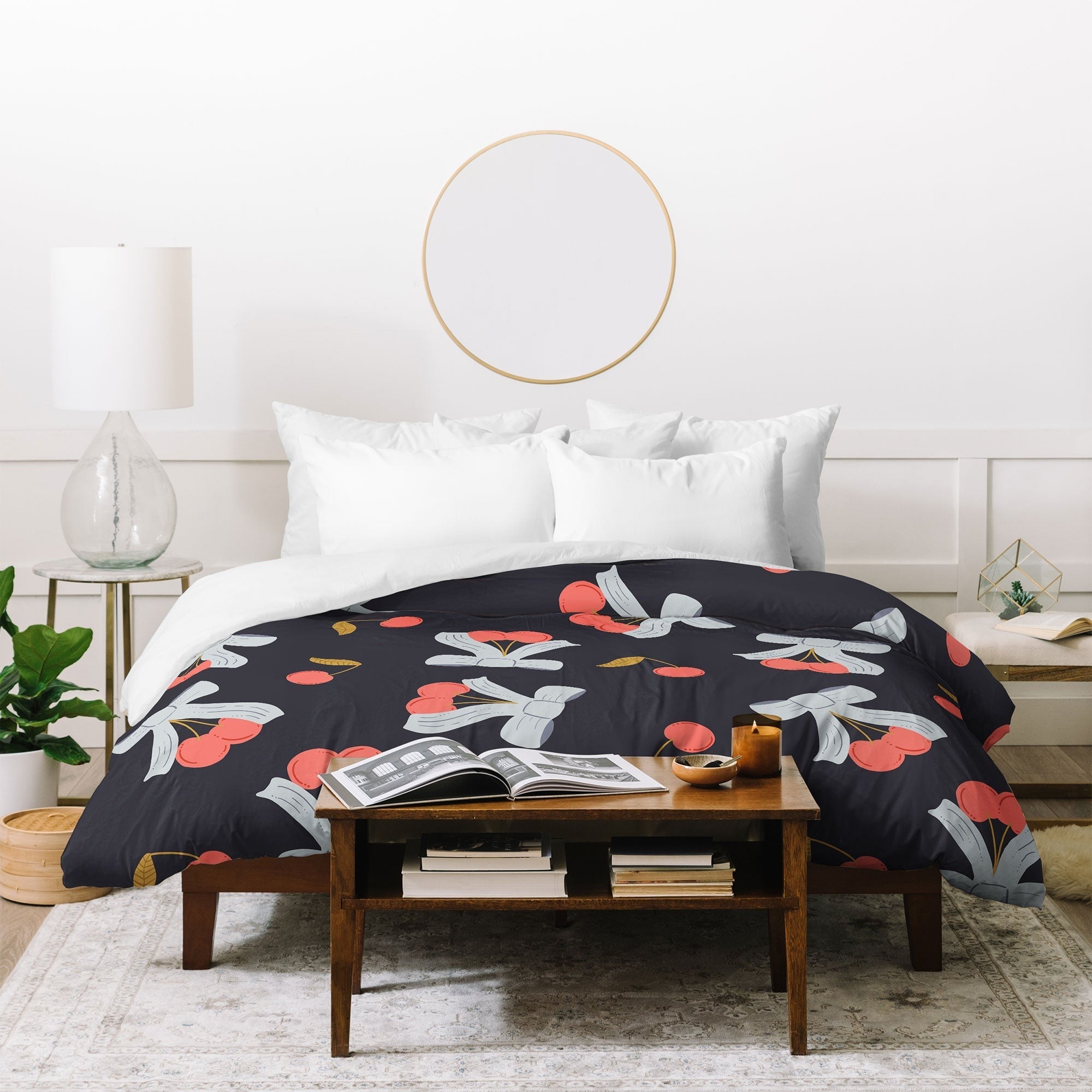 Jennifer Labre Cherries and Bows Duvet Cover