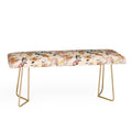 Ninola Design Botanic Retreat Floral Oleander Whimsical Soft Pink Bench