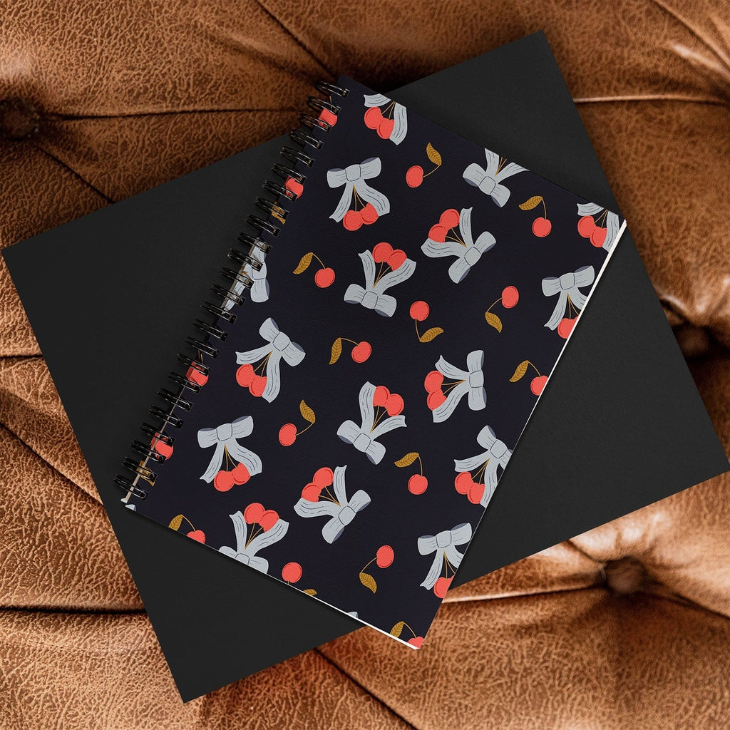 Jennifer Labre Cherries and Bows Spiral Notebook