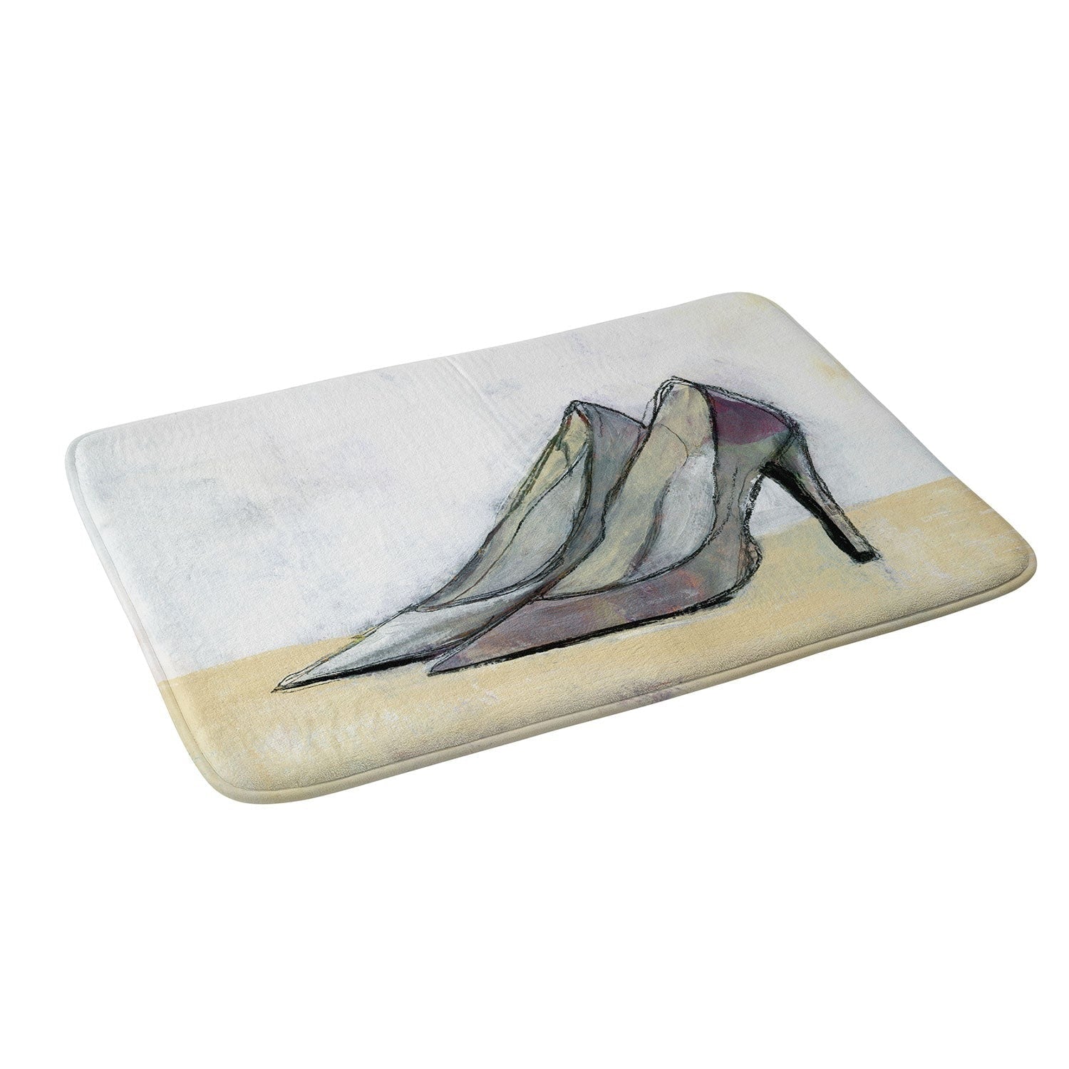 Sophia Buddenhagen Grey Stiletto Memory Foam Bath Mat