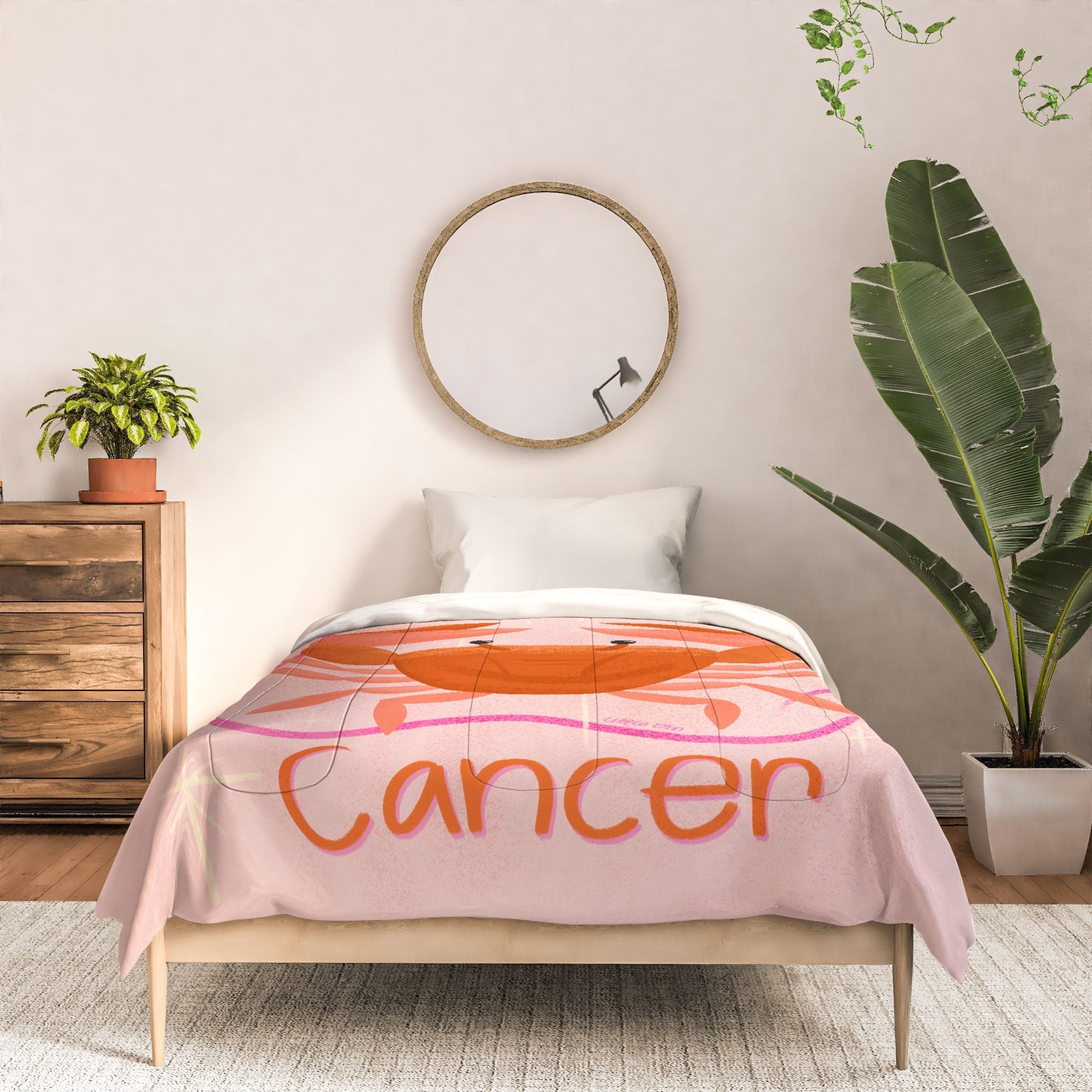 Little Om Zodiac Signs Cancer Comforter