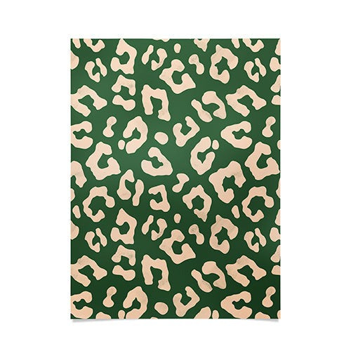 Avenie BR Cheetah Print In Green Poster