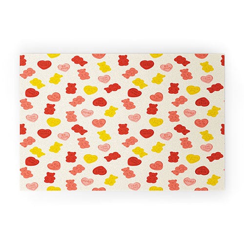 Design by Spark Gummy Bears and Candy Hearts Valentines Welcome Mat