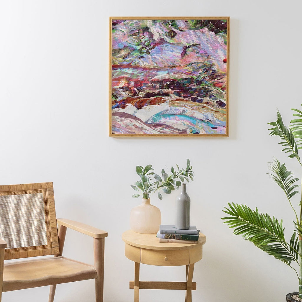 83 Oranges Sequin Haze Framed Wall Art