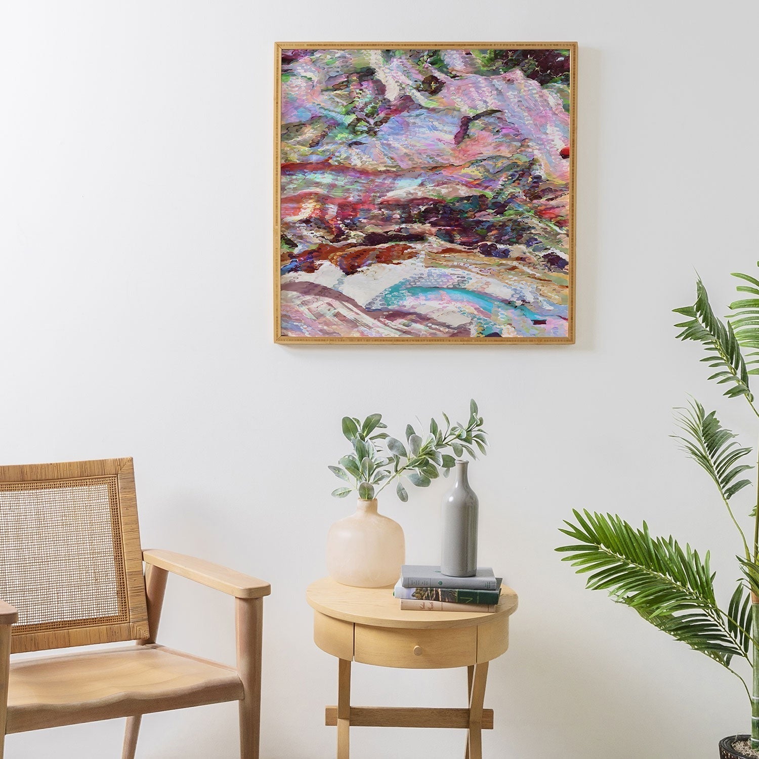 83 Oranges Sequin Haze Framed Wall Art