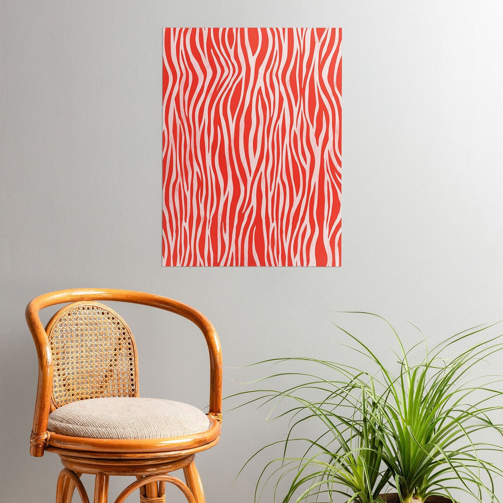 Avenie BR Red Zebra Stripe Poster