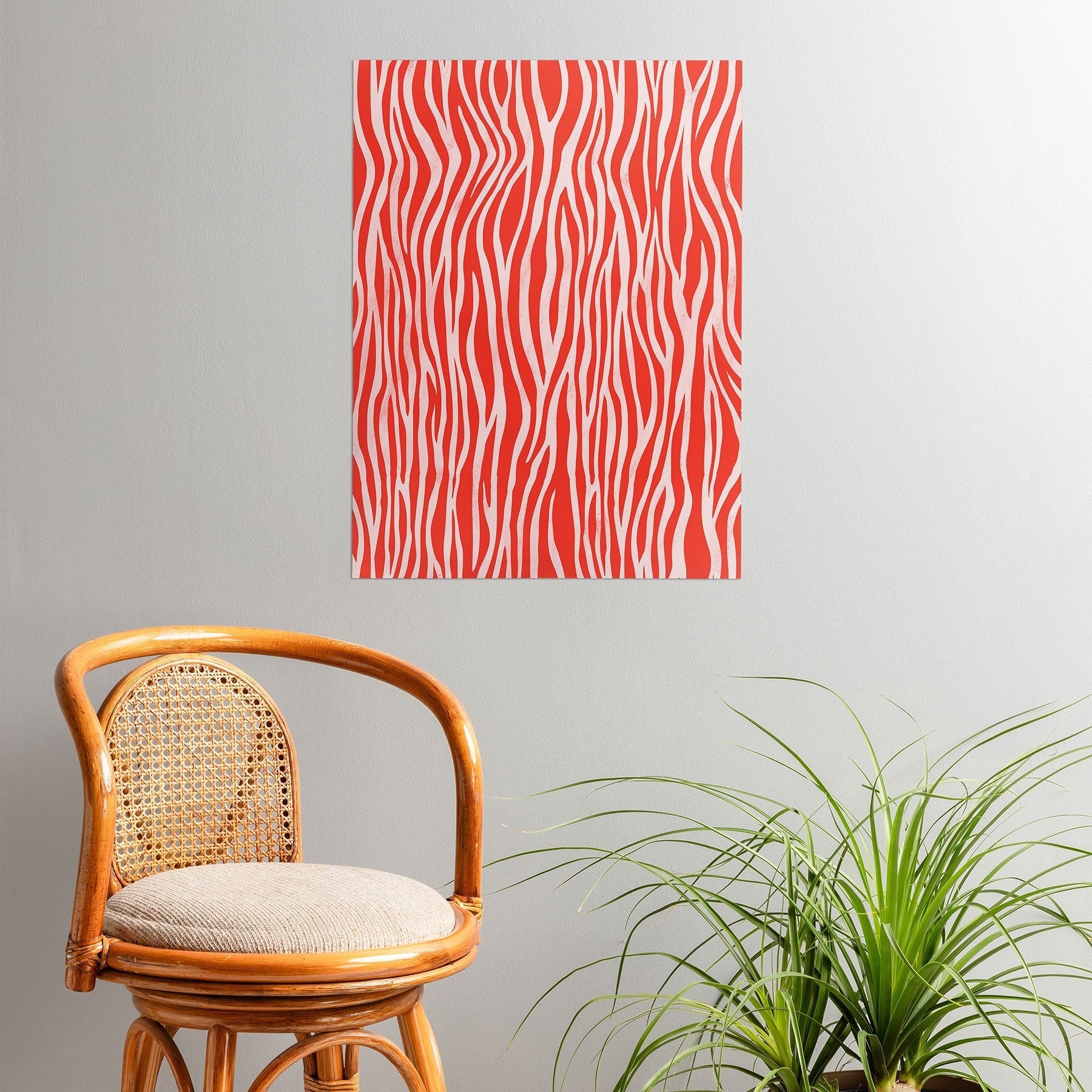 Avenie BR Red Zebra Stripe Poster