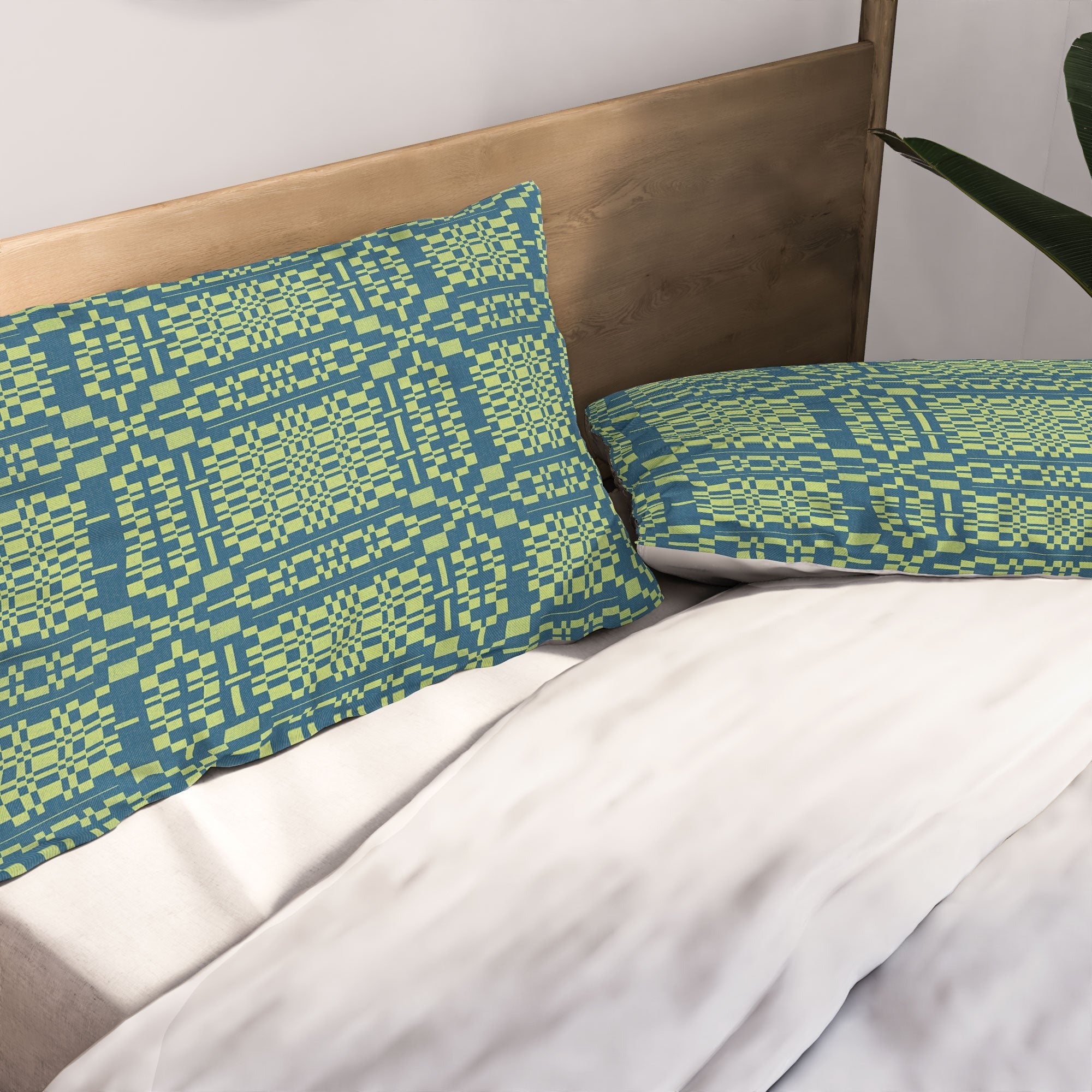 Marta Barragan Camarasa Nostalgic Grid Design Pillow Shams