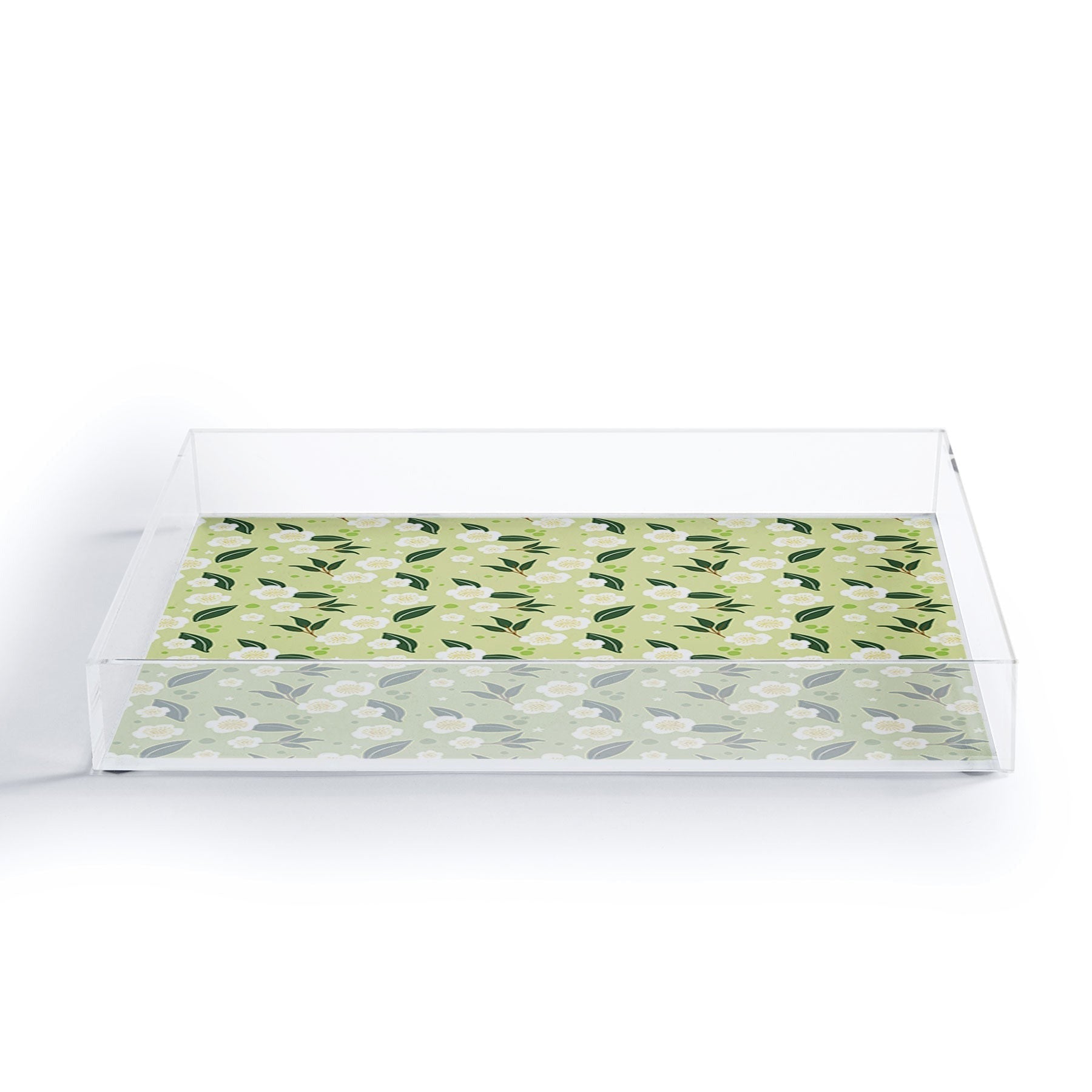Design by Spark Matcha Tea Florals Acrylic Tray