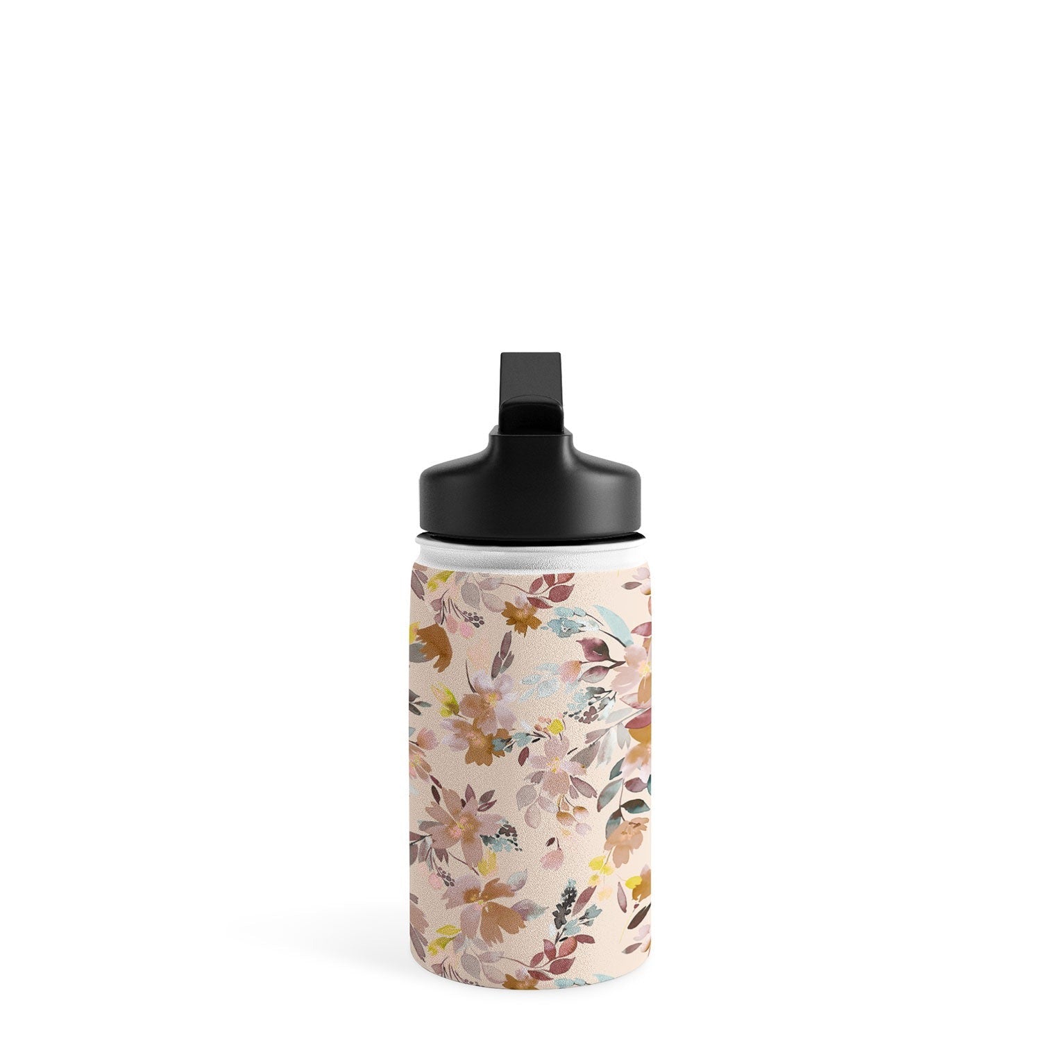 Ninola Design Botanic Retreat Floral Oleander Whimsical Soft Pink Water Bottle