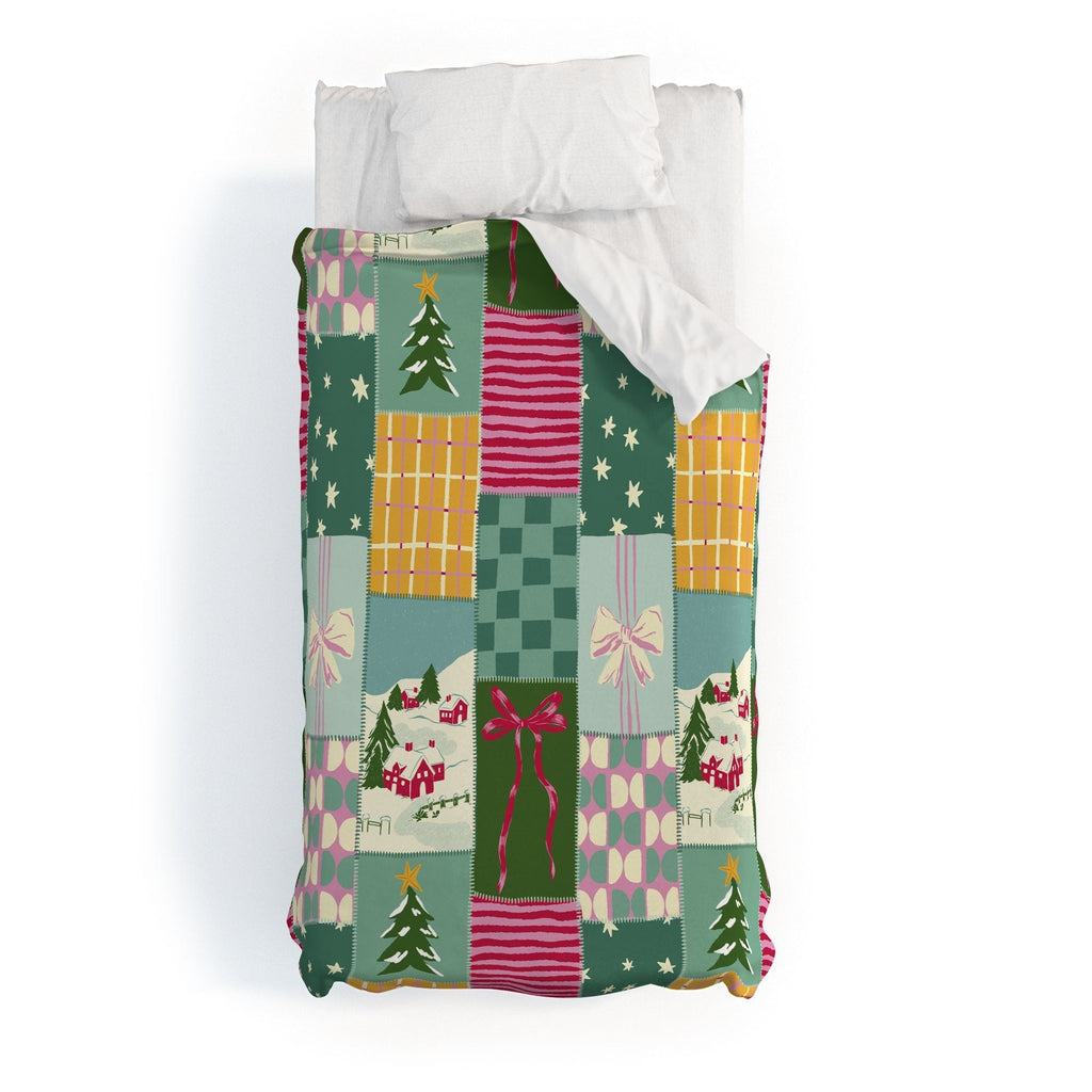 LouBruzzoni Cozy Christmas Patchwork Duvet Cover