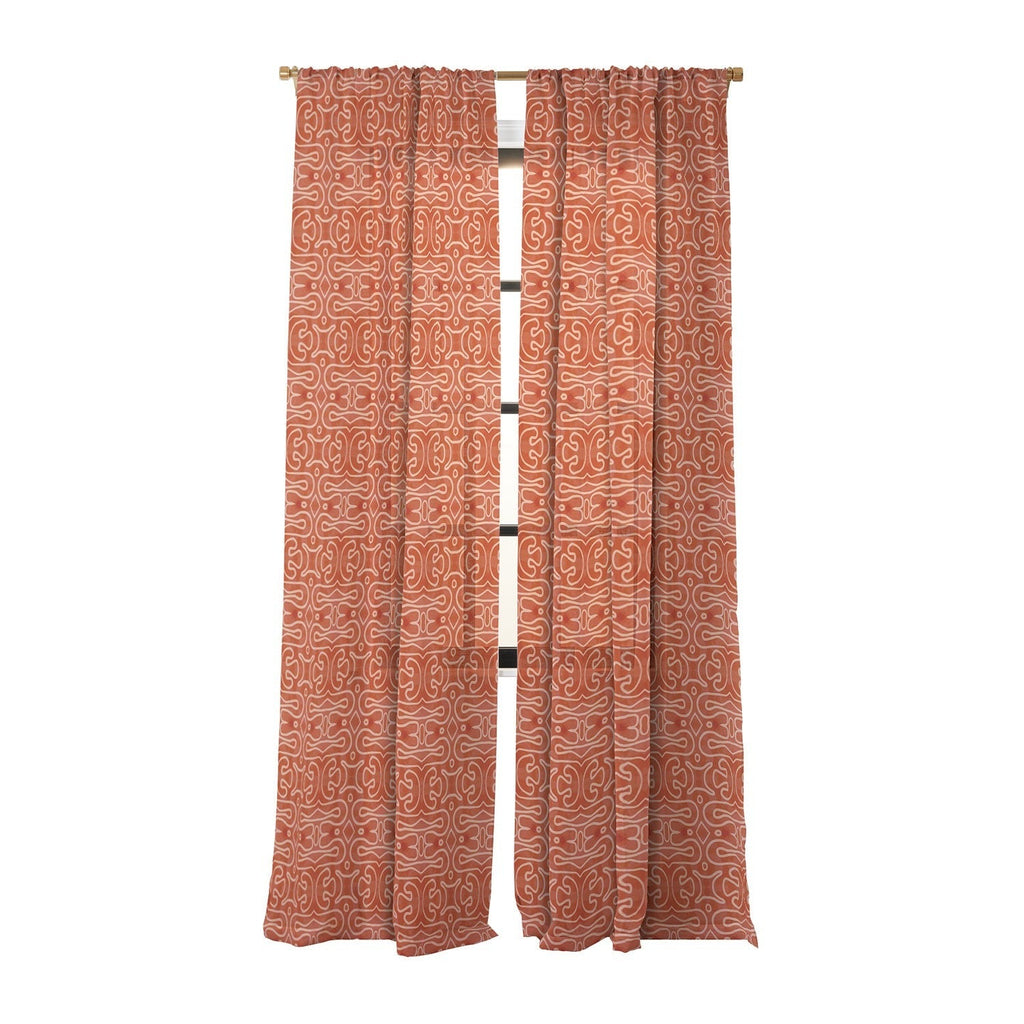 Mirimo Venexiana Burnt Orange Sheer Window Curtain