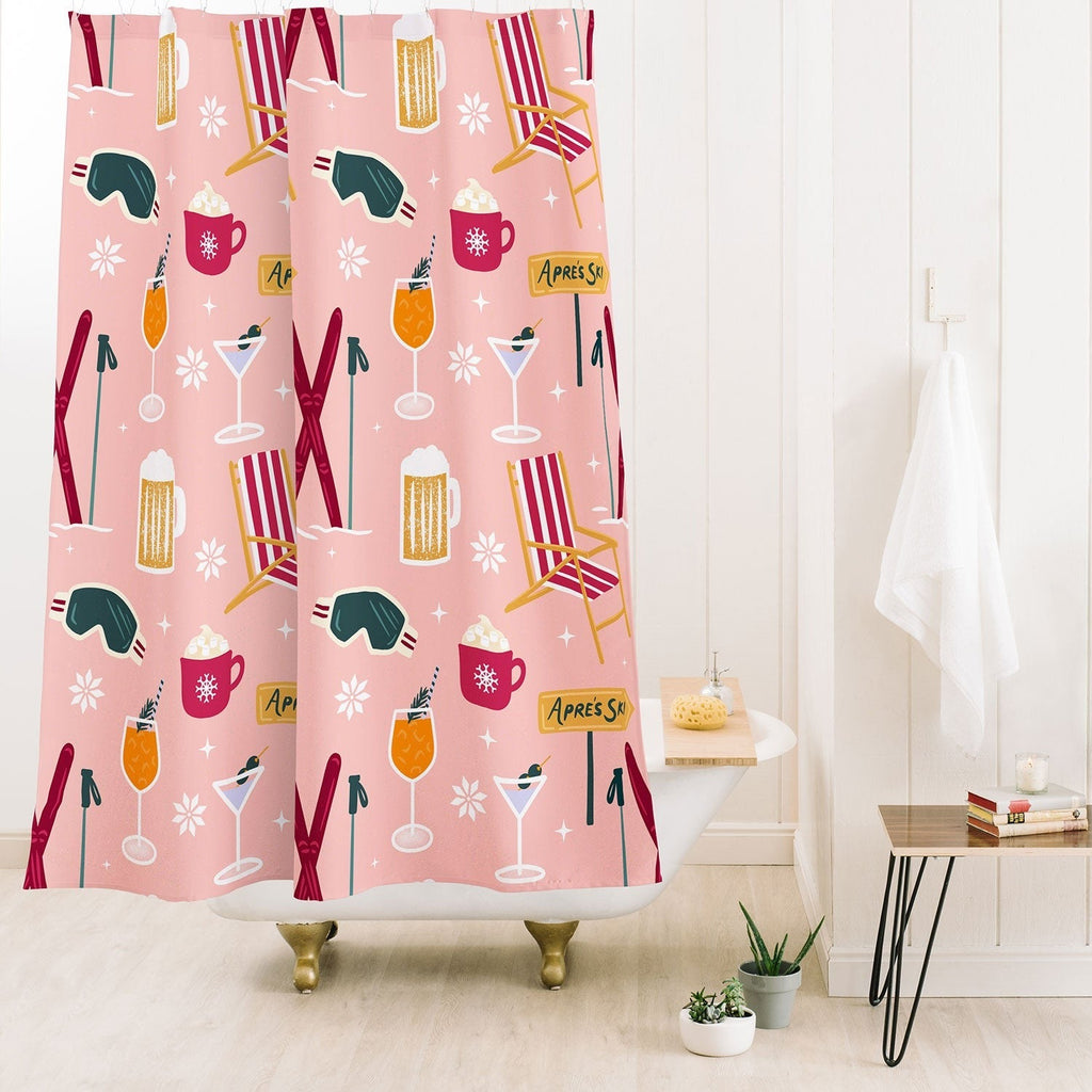 Design by Spark Apres Ski Holiday Shower Curtain