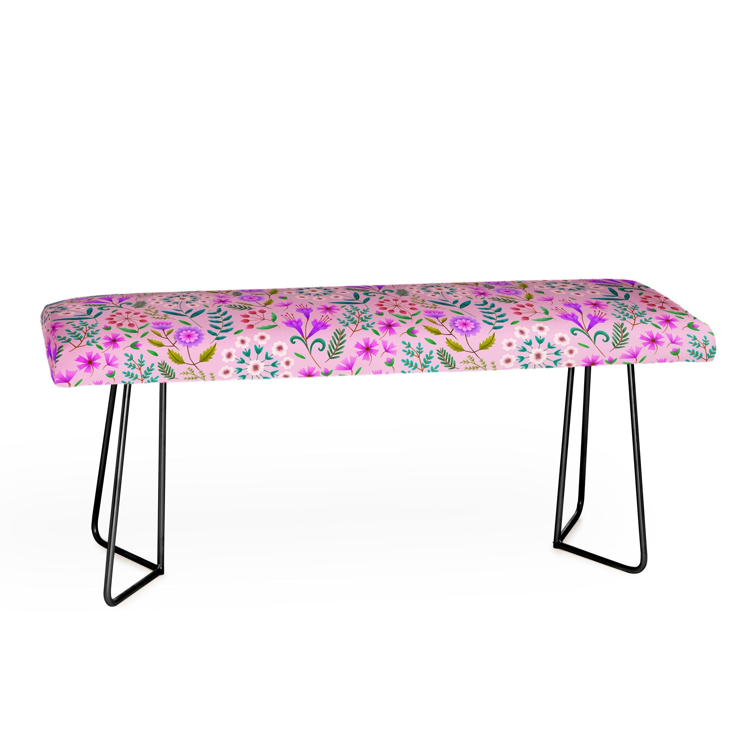 Pimlada Phuapradit Ditsy Purple Floral Half Drop Bench