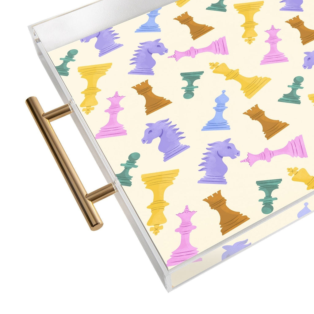 Design by Spark Chess Game Pieces Acrylic Tray