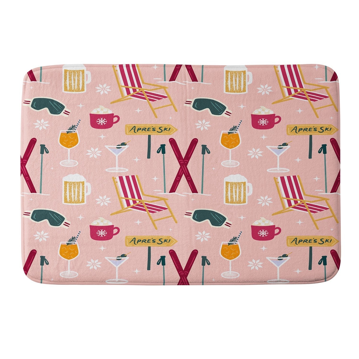 Design by Spark Apres Ski Holiday Memory Foam Bath Mat