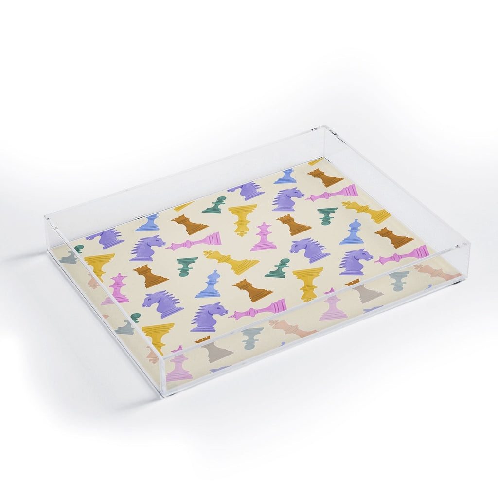 Design by Spark Chess Game Pieces Acrylic Tray
