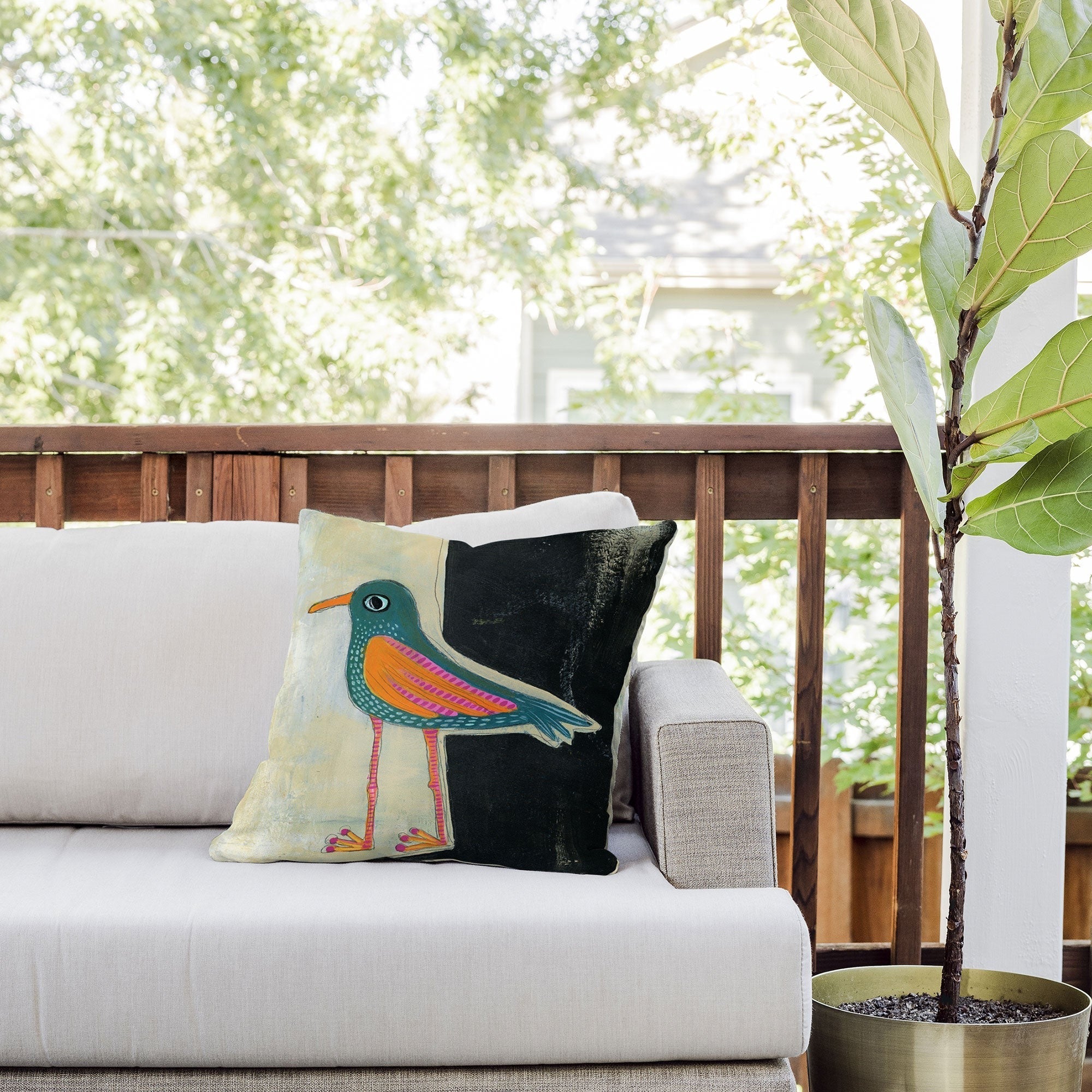 Sophia Buddenhagen On Patrol Outdoor Throw Pillow