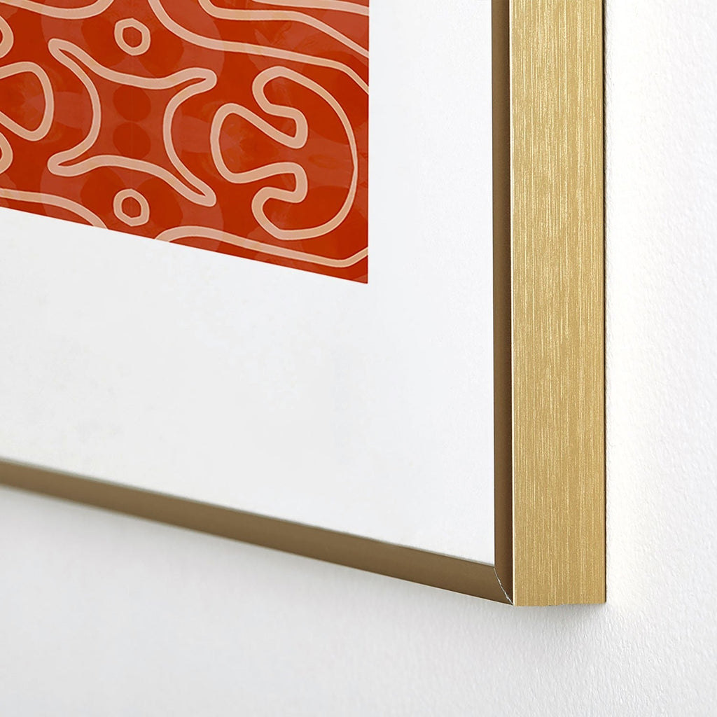 Mirimo Venexiana Burnt Orange Metal Framed Art Print