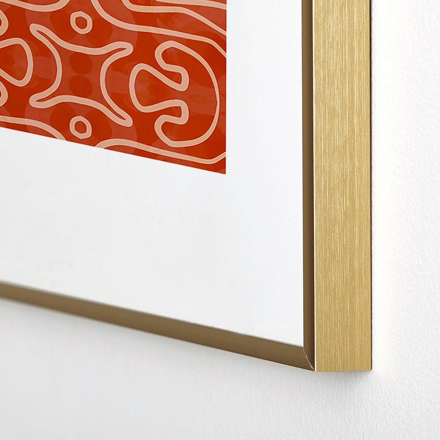 Mirimo Venexiana Burnt Orange Metal Framed Art Print