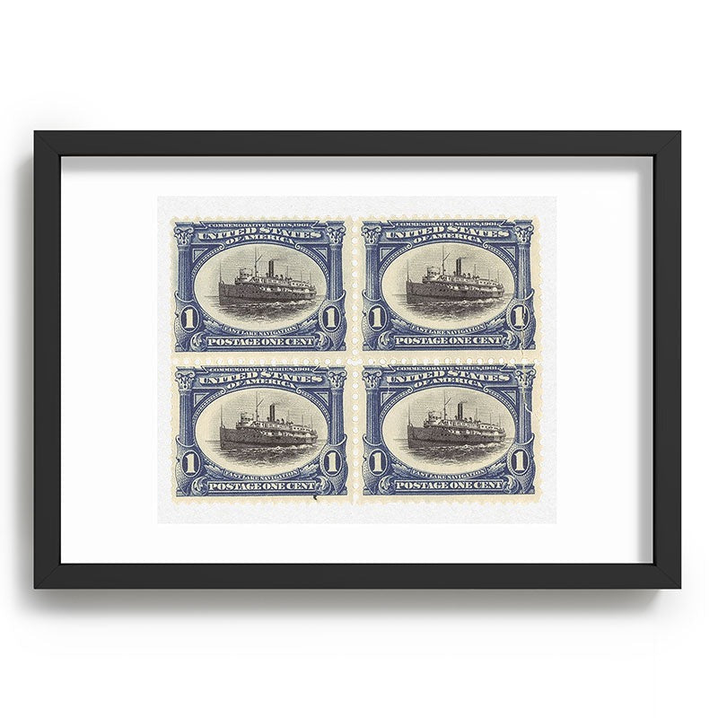 DENY Designs 1901 1c Fast Lake Navigation Stamps Recessed Framing Rectangle