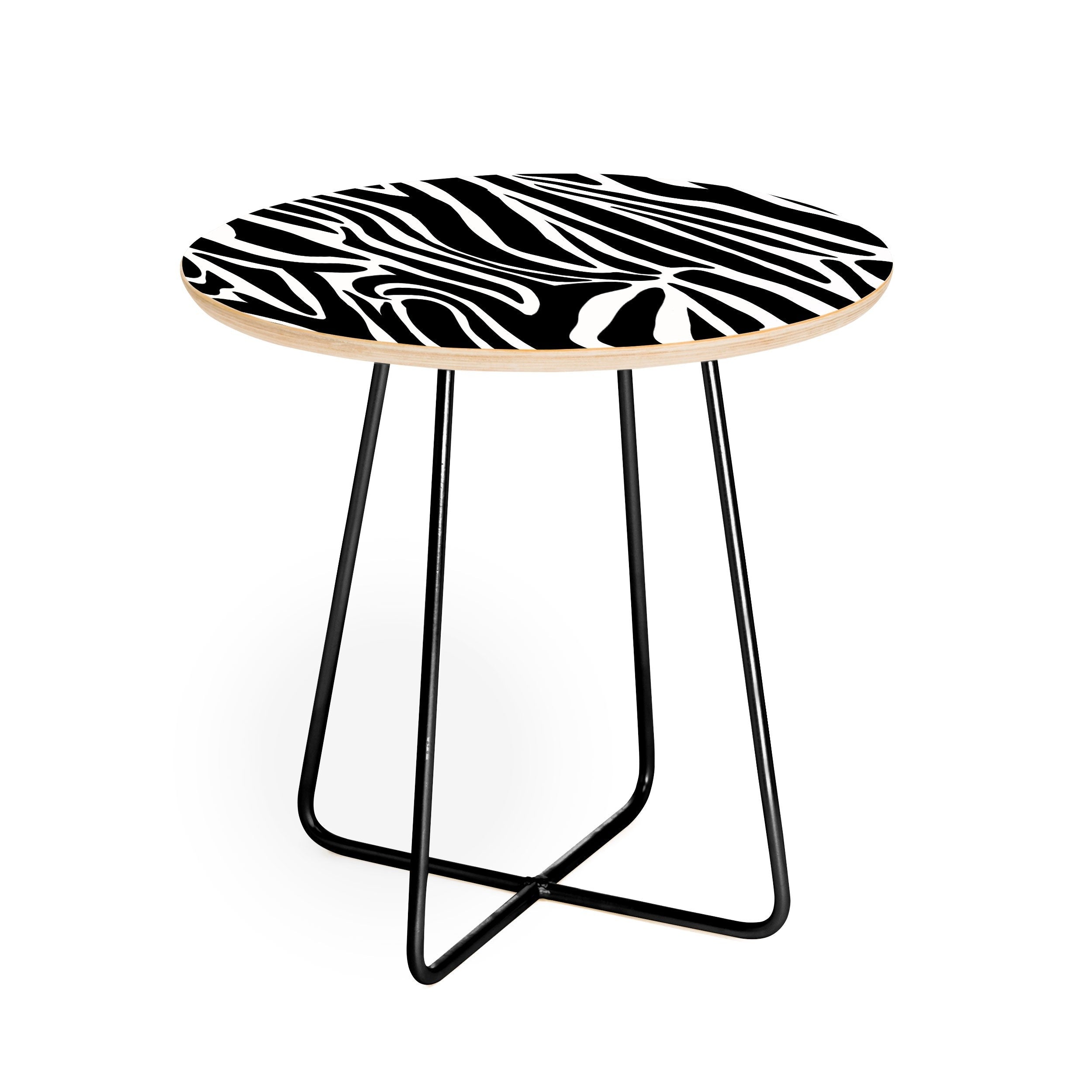 Jennifer Labre Wild Zebra Round Side Table