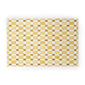 Ninola Design Everyday Artifact Checker Mosaic Tiles Geometry Yellow Welcome Mat