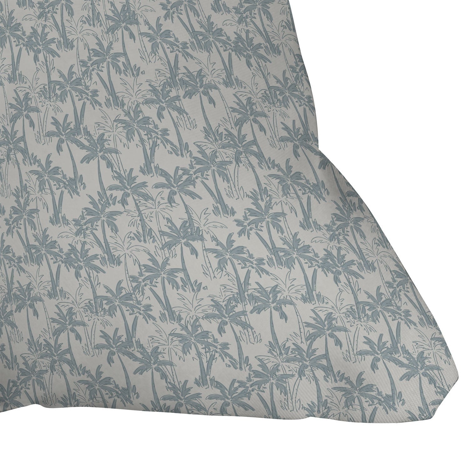 CoastL Studio Palm Forest Coastal Blue Throw Pillow