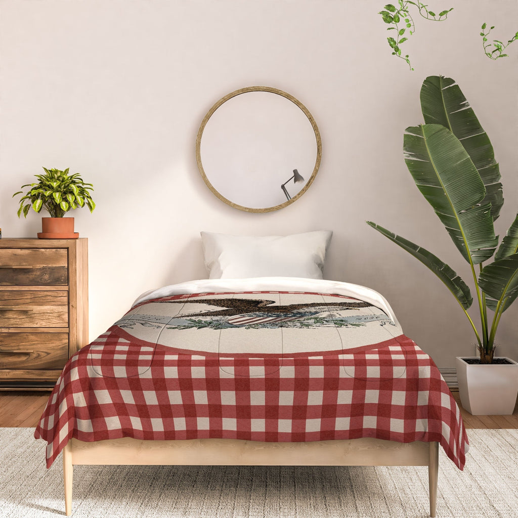 DENY Designs Gingham Eagle Comforter