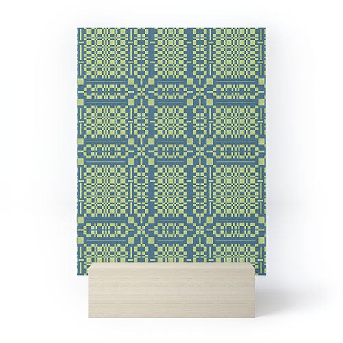 Marta Barragan Camarasa Nostalgic Grid Design Mini Art Print