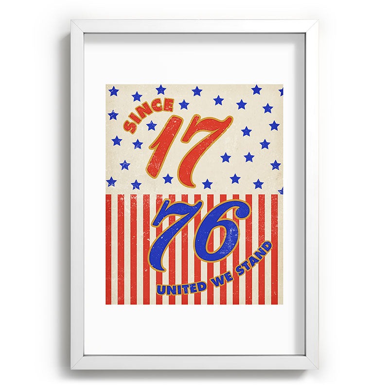 DENY Designs 1776 Stars Recessed Framing Rectangle