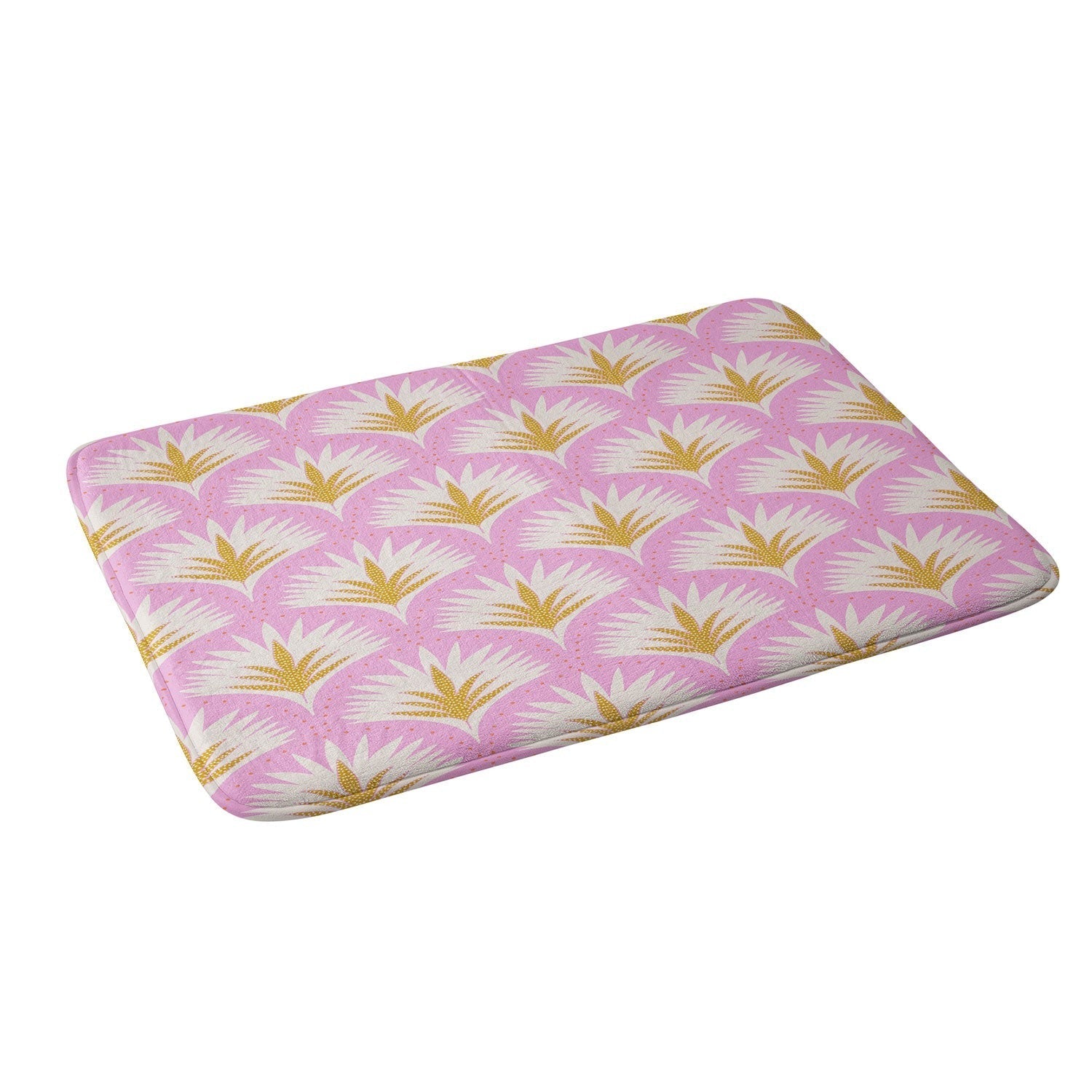 Jennifer Labre Pink Palmetto Memory Foam Bath Mat