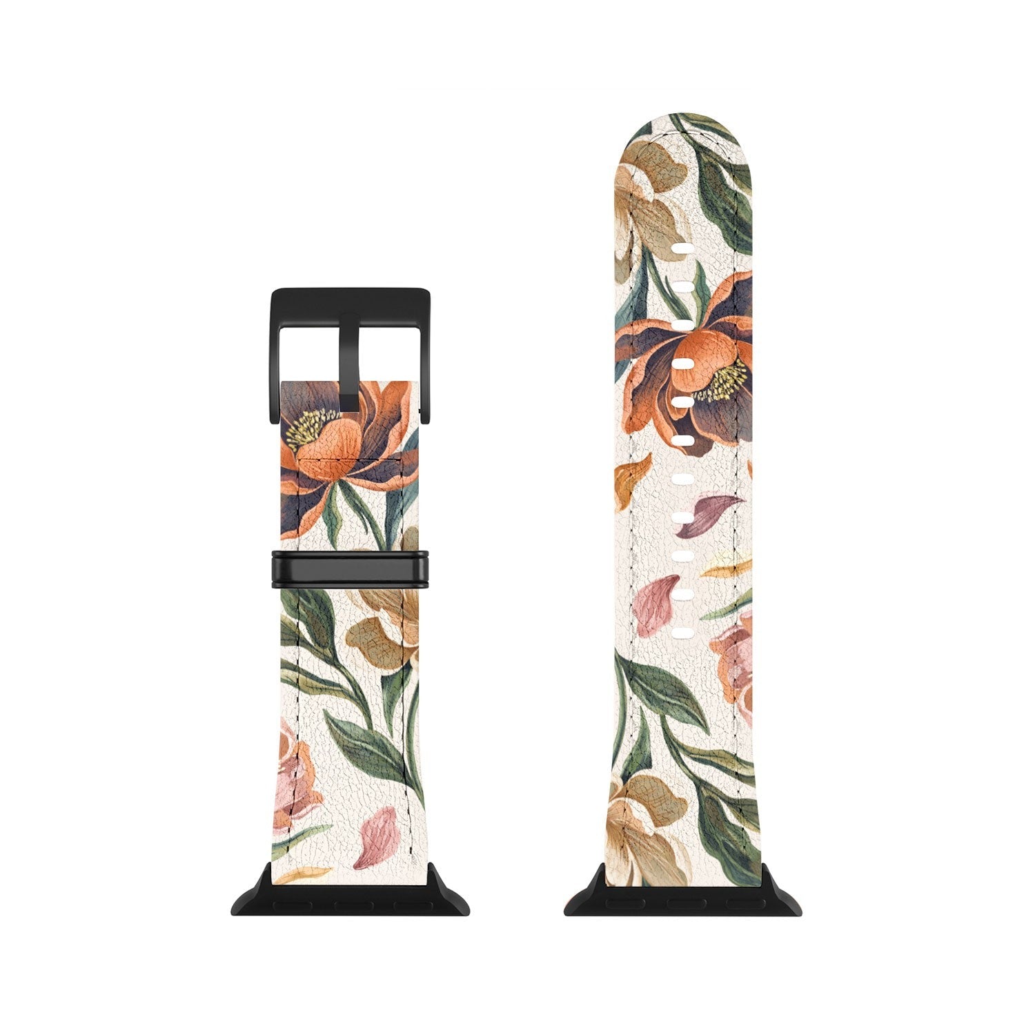 Marta Barragan Camarasa Hand Painted Peony Florals Apple Watch Band